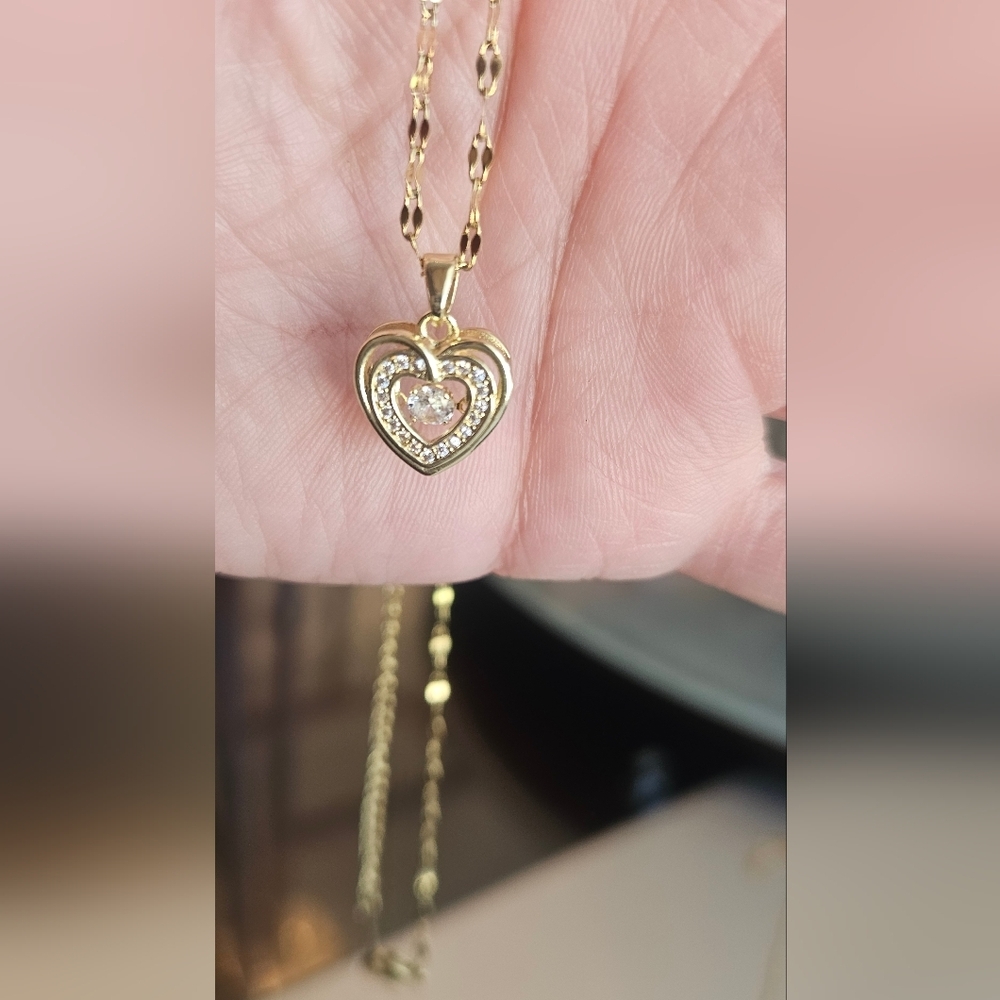 Titanium Steel Heart Pendant Necklace